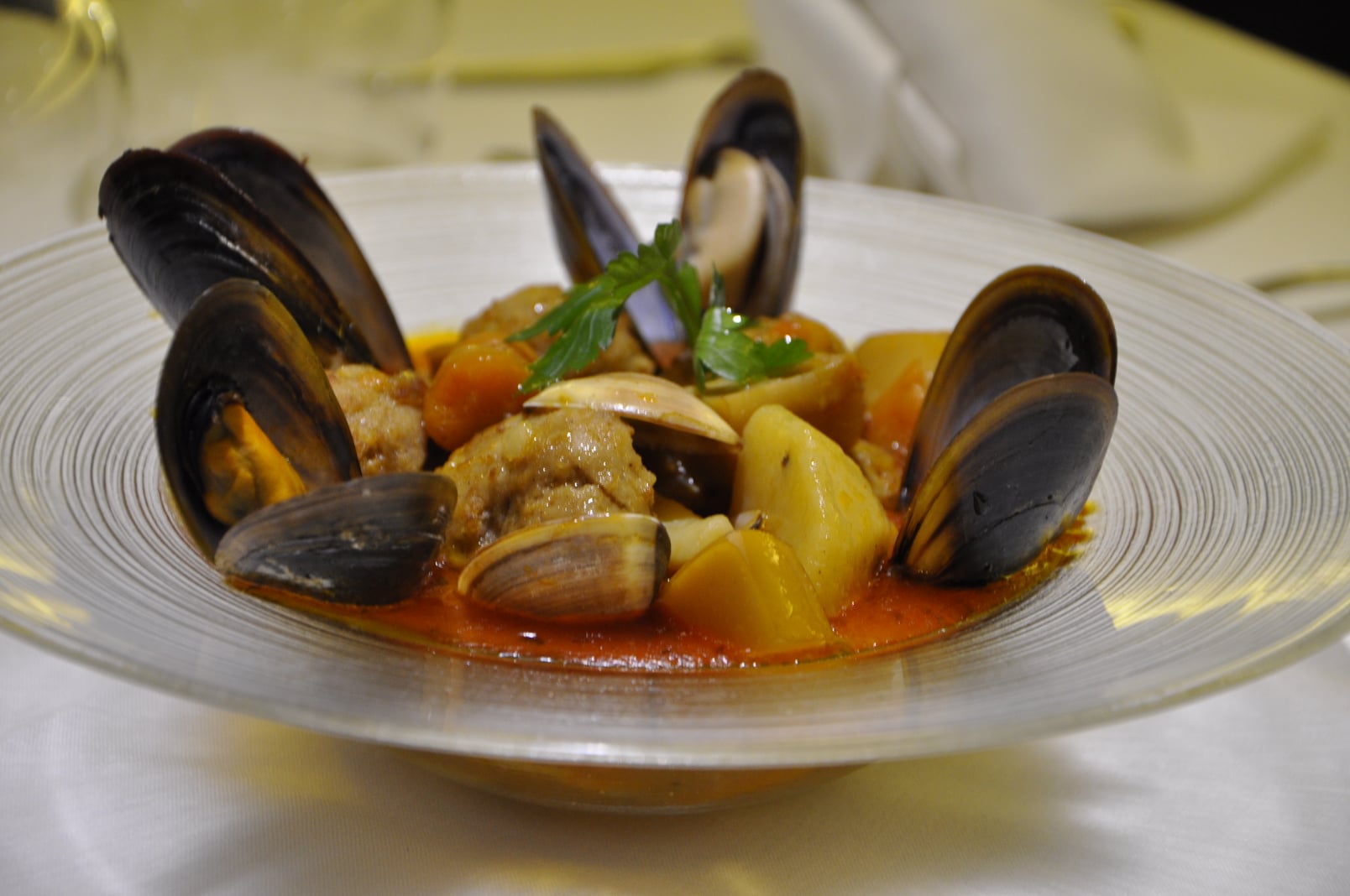 Guiso de marisco de la casa